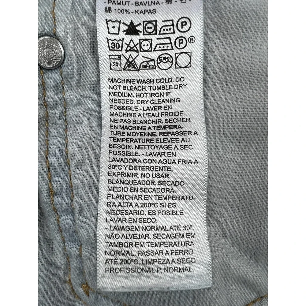 Levis 505 Mens 36x34 Blue Regular Straight 100% Cotton Denim Jeans Med Wash